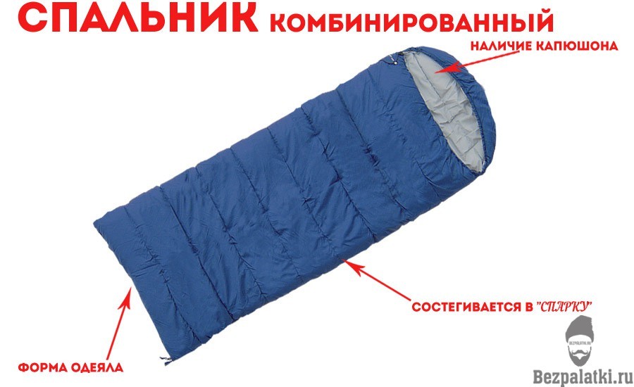 комбинированный спальный мешок